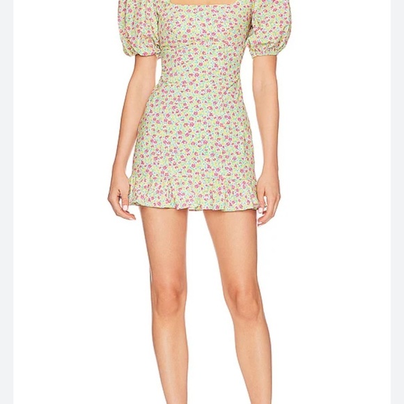 Lovers & friends Luella Mini Dress in Millie Floral Multi size large - Picture 7 of 7